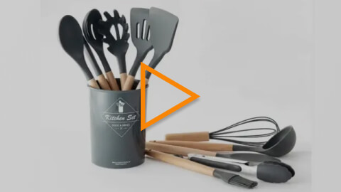 Набір силіконового кухонного приладдя 12 предметів